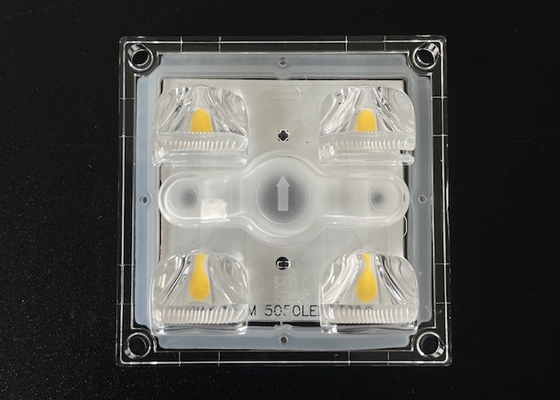 comprare 10w 15w 20w quadrato 5050 SMD modulo LED lente impermeabile 50x50mm 4 in 1 60/90/75x150 grado fabbricazione online