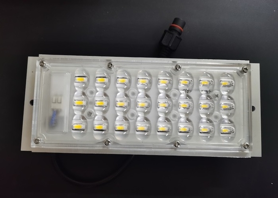 comprare 173x71mm 24 LED 5050 SMD Modulo Componenti di illuminazione stradale a LED con lenti ottiche fabbricazione online