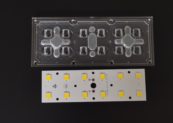 comprare 12-in-1 7070 SMD LED Street Light Module Lenti di illuminazione esterna con 158x103 gradi fabbricazione online