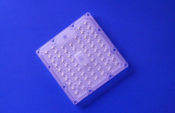 50W Square LED Urban Lights Parts 80X150 Degree Lens With PH3030 SMD LED 160LM/W