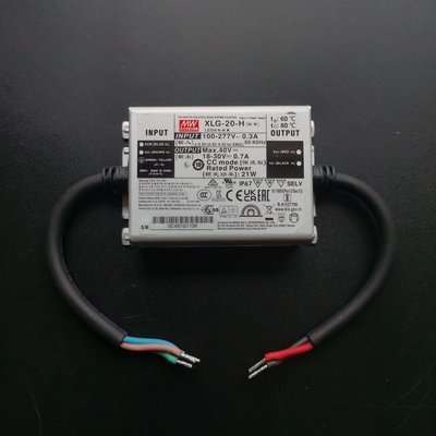comprare MeanWell Corrente costante IP67 Conduttore di luce impermeabile XLG-20-H 18-30V 0.7A 21W Fornitore di alimentazione a LED per illuminazione esterna fabbricazione online