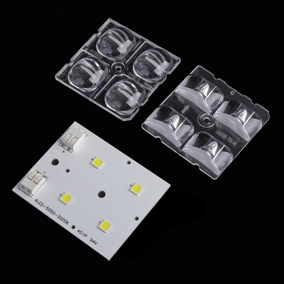 comprare 2x2 PC Led Lens, 4 in 1 Led Lens Ottico Per SMD 5050 Lampada Led fabbricazione online