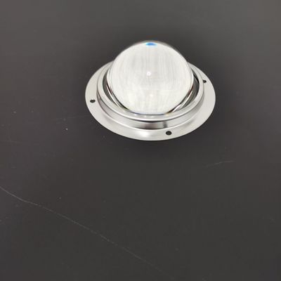 100w Led Light 78mm Led Glass Lens , 60 degree Led Lens with Square Heat Sink