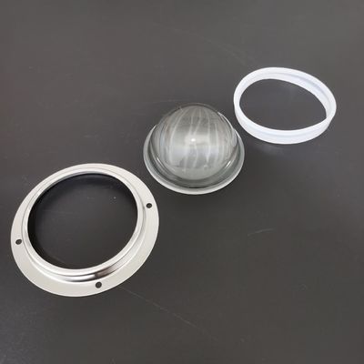 100w Led Light 78mm Led Glass Lens , 60 degree Led Lens with Square Heat Sink