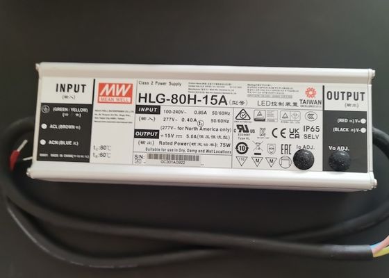 MEAN WELL HLG-80H-15A 75W 15V 5A IP65 Driver LED Alimentatore LED a tensione costante e corrente costante