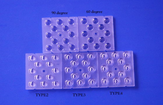 Lente LED 3030 PC di grado ottico 12 IN 1 50X50X5.57mm per lampada stradale SMD