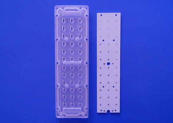 Lente per lampione stradale 3X12 36 LED 3030 3535 SMD con angolo di fascio 65x150 gradi in PC di grado ottico per distribuzione verticale della luce