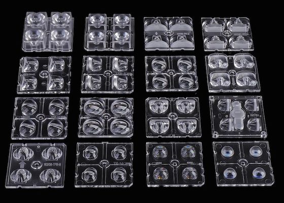 Lente Array LED 50x50mm in PC di grado ottico per LED SMD 3030 e 5050