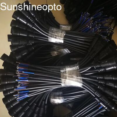 3 pin impermeabile maschio / femmina M12/M19 cavo elettrico IP67 24AWG connettore del cavo