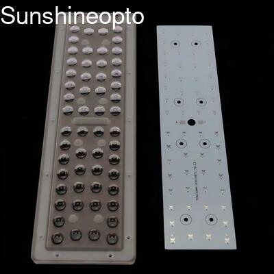 Lente per lampione stradale a LED per PC da 56 W con angolo del fascio di vari gradi e LED SMD 3030 per un flusso luminoso elevato