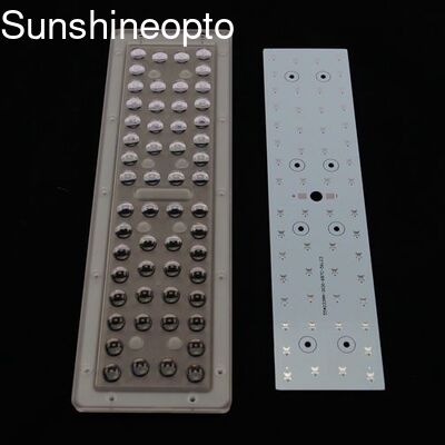 Lente LED collimatore con angoli a fascio multiplo per PC da 50 W con scheda PCB LED SMD 3030 per luce