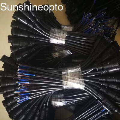 3 pin impermeabile maschio / femmina M12/M19 cavo elettrico IP67 24AWG connettore del cavo