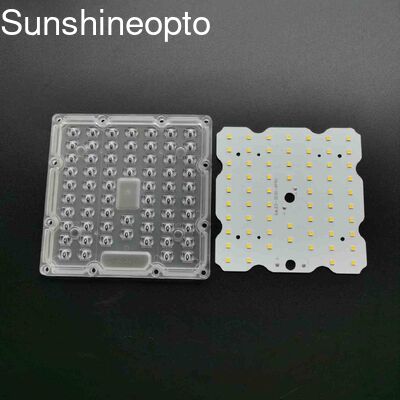 Scheda PCB modulo LED 130x130mm con lente ottica per PC e LED SMD3030