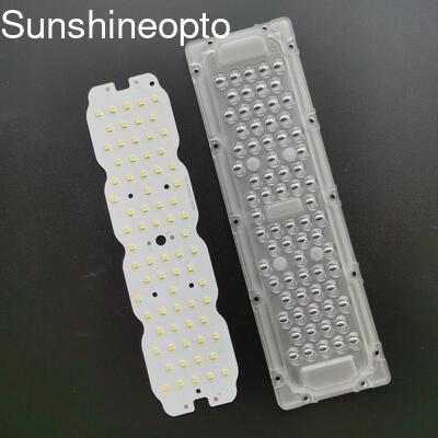 Kit di retrofit per lampione stradale a LED da 50 W con modulo luminoso a LED SMD 3030 da 160 lm/w con lente ottica per PC