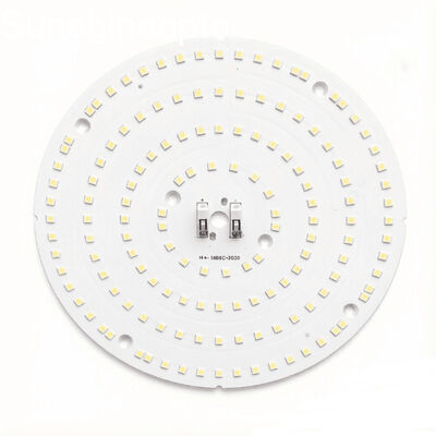 Modulo PCB LED 100W 3030 con lente ad alta baia Trasmissione luminosa al 92% Lente ottica per PC per illuminazione industriale ad alta baia