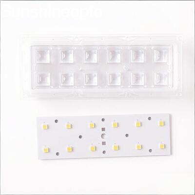 Kit di retrofit per lampione stradale a LED 2×6 SMD 5050 Modulo LED 5000LM con lente ottica 60×60°