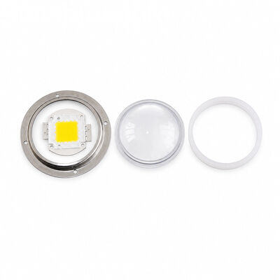 Lente in vetro LED con angolo del fascio di 120 gradi, diametro 78 mm, con trasmissione del 93% per luce ad alta luminosità