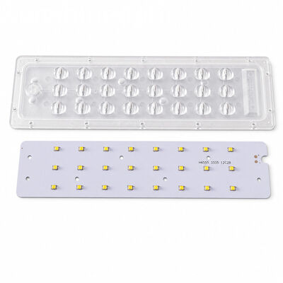 Copertura del modulo per lampione stradale a LED da 24W Lente ottica asimmetrica per PC da 45×143 gradi con scheda PCB LED SMD 3535